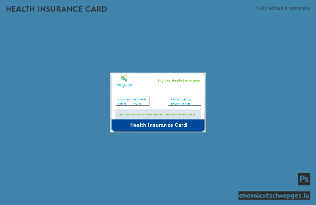 Beispielvorschau der Sagicor-Krankenversicherungskarte von Antigua und Barbuda